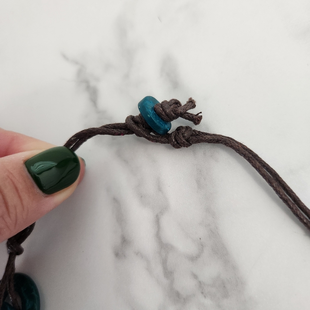 Paparazzi Teal Loop Necklace & Earring Set - Picture 8 of 13